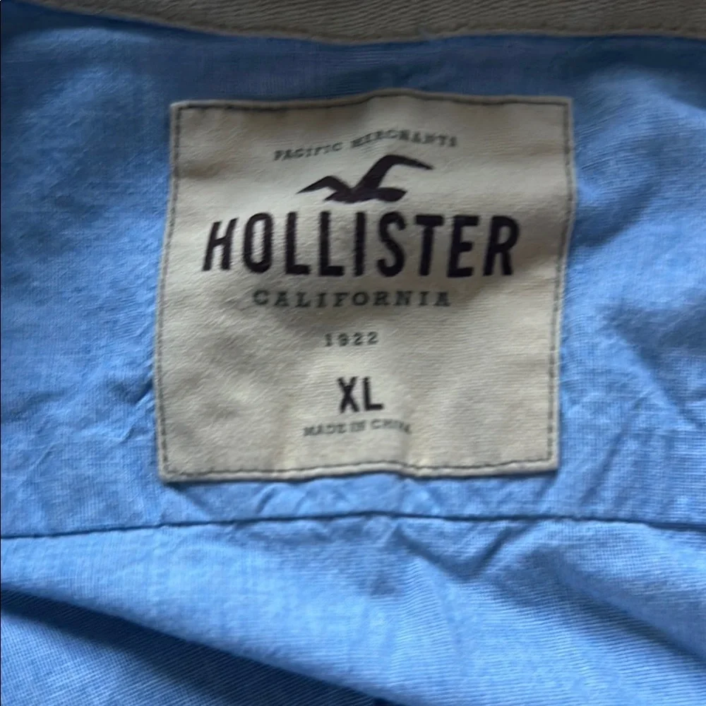 Hollister Blue Button Down Shirt with Long Sleeves